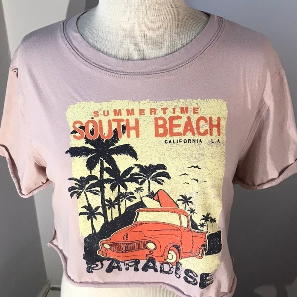 Altar’d State Summertime South Beach Crop Tee - Lg